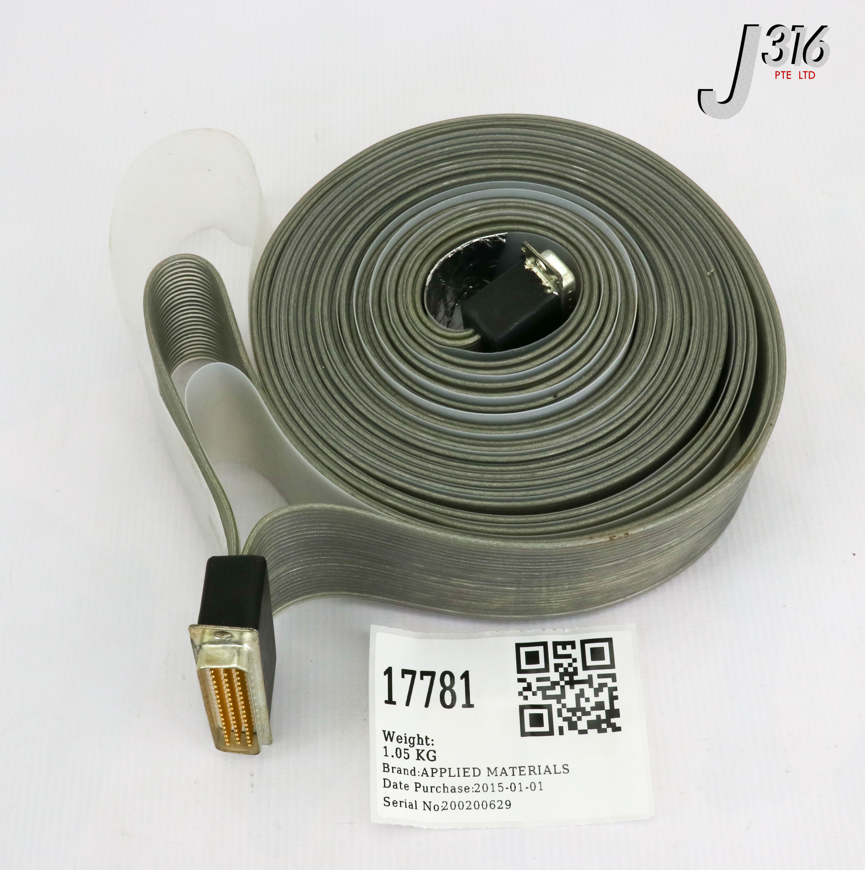 その他 r 17781 APPLIED MATERIALS CABLE ASSY SIGNAL RBN 50PIN DSUB EMI RES